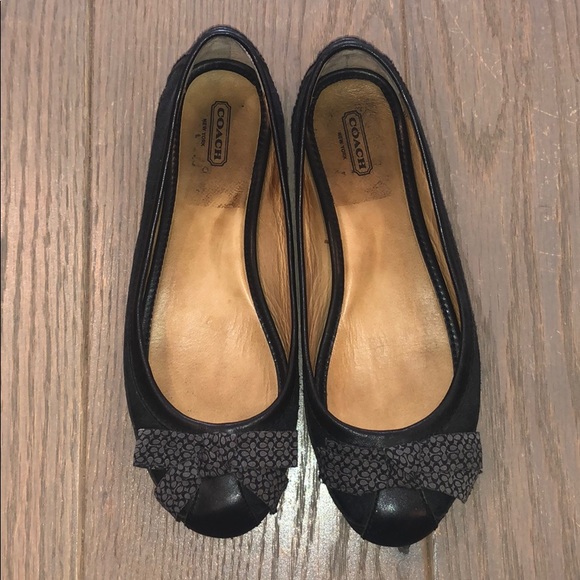 Coach Shoes - Black Coach flats
